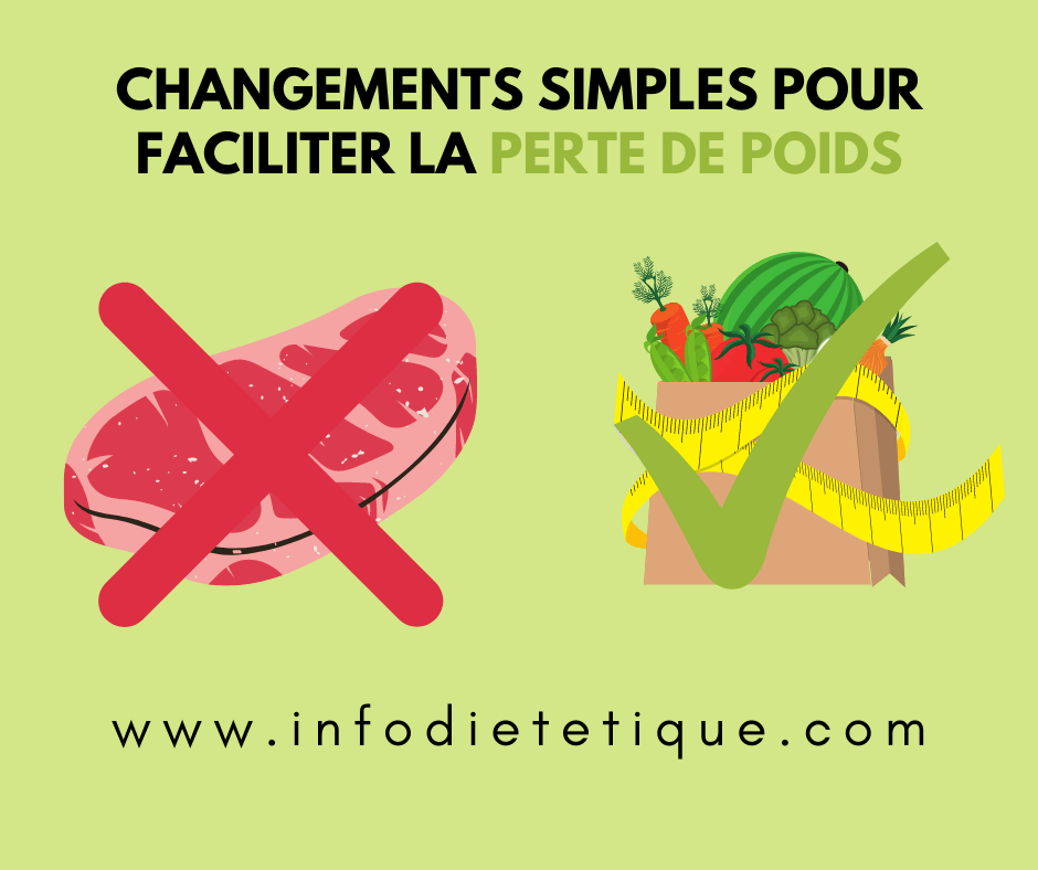 changements simples pour faciliter la perdre du poids